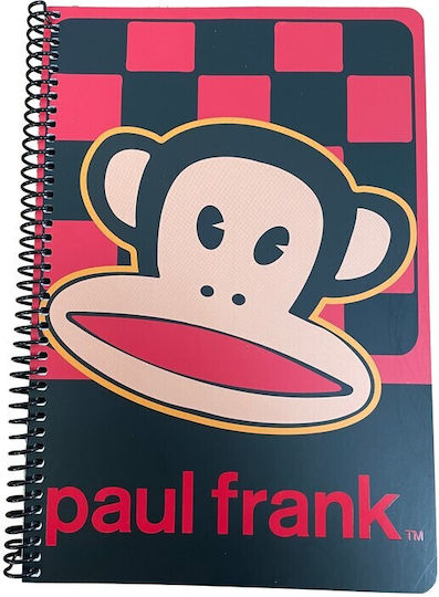 Caiet cu spirală Bmu Paul Frank B5 17x25 2-subiecte 70 foi Logo Boys-party Fever 346-87402 Paul Frank