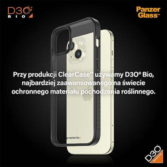 PanzerGlass Clearcase Back Cover Πλαστικό Μαύρο (iPhone 15 Plus)