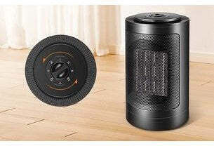Ceramic Fan Heater Room Floor Negru 1500W