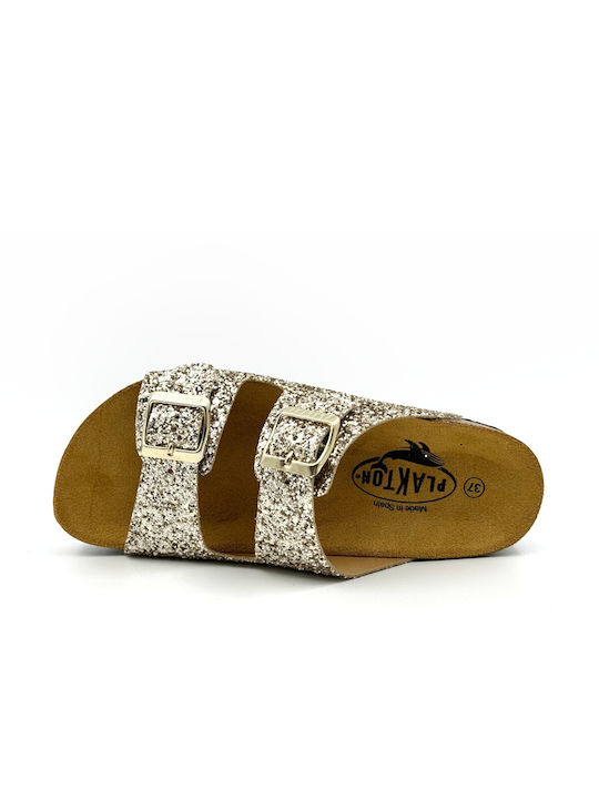 Plakton Women's Sandals Glitter Platino