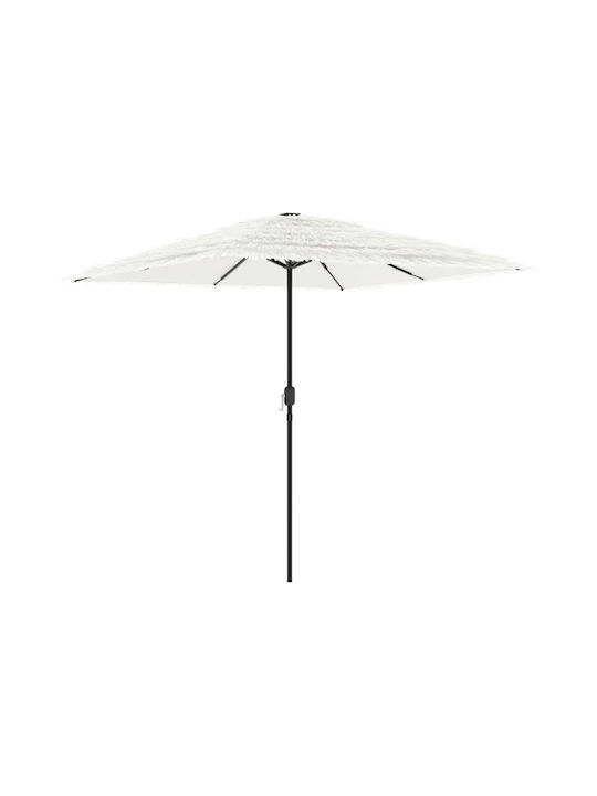 Umbrella Floor Round Metal White with Base D2.48m