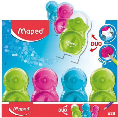 Maped Πλαστική Ξύστρα Πολύχρωμη με Γόμα