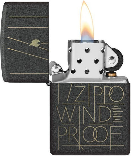 Zippo 46172 Line Art Zippo Design Steel Μαύρο