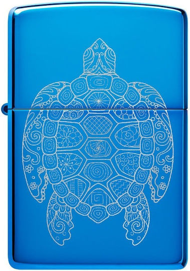 Zippo 46177 Zen Turtle Design Steel Blue