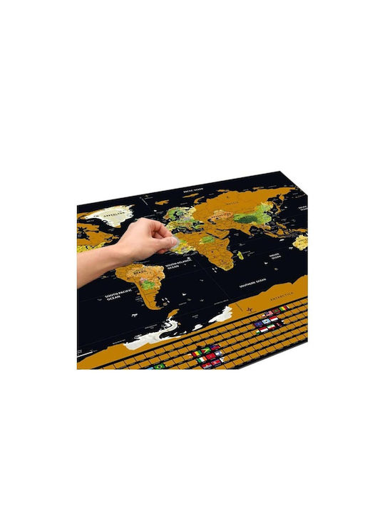 Scratch Map World Flags Accessories 82x59 Cm Aria Trade
