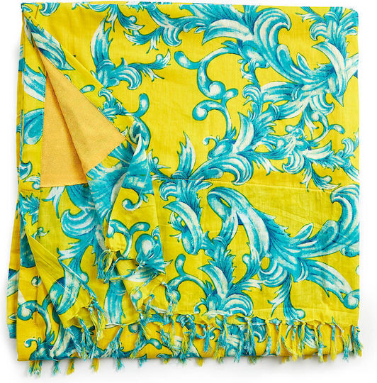 Verde Beach Towel with Fringes