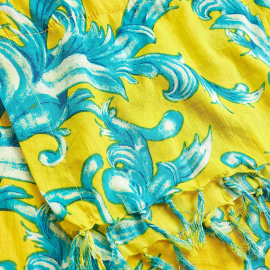 Verde Beach Towel with Fringes