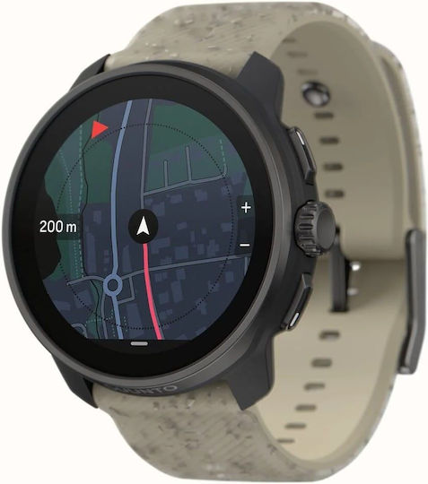 Suunto Race S Stainless Steel 45mm Waterproof Smartwatch with Heart Rate Monitor (Gravel Gray)