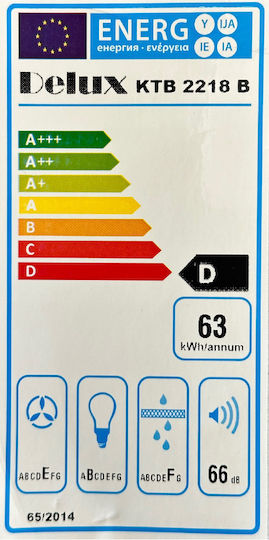 KTB 2218 B 550m³/h Плъзгащ се аспиратор 60см Inox