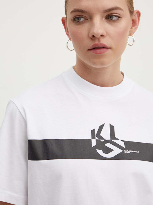 Karl Lagerfeld Feminin Tricou White