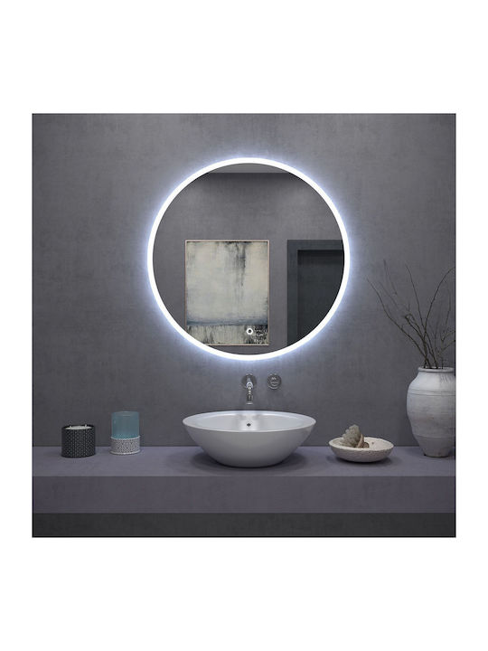 Tutumi Oglindă de Baie Rotundă Lumini LED 60x60cm