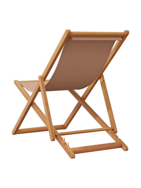 Liegestühle Hölzernes mit Braune Stoff 2Stücke 62x112x87cm