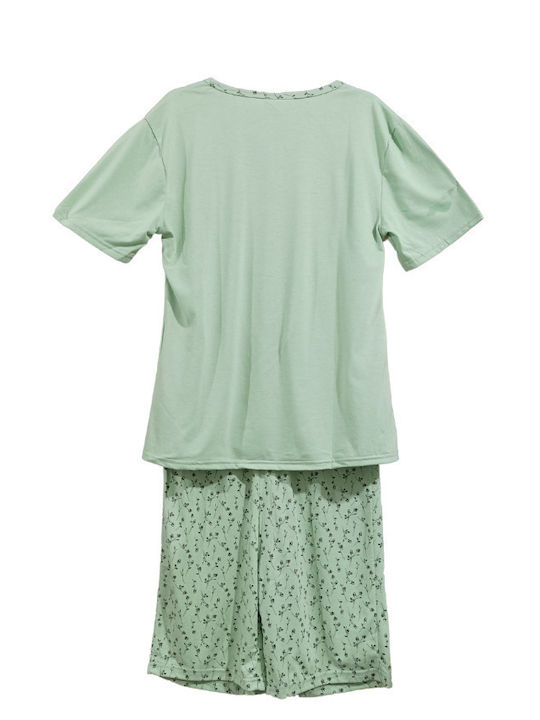 Lydia Creations Vară Set pijama femei Bumbac Mint