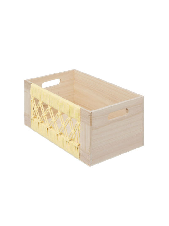 Atmosphera Child Storage Box Made of Wood Australie Beige 36x18x26cm 3 Pieces