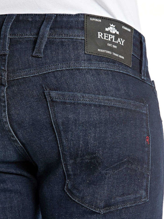 Anbass Men's Jeans Pants with Slim Fit Navy