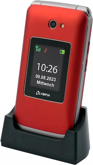 Olympia Vitus Dual SIM Κινητό με Μεγάλα Κουμπιά (Αγγλικό) Κόκκινο