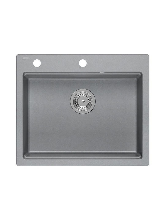 Quadron Drop-In Chiuvetă din Granit Sintetic L59.5xW50cm Gri