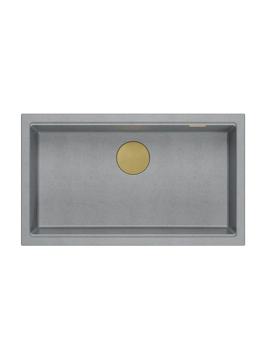 Quadron Drop-In Sink Synthetic Granite W76xD44cm Gray