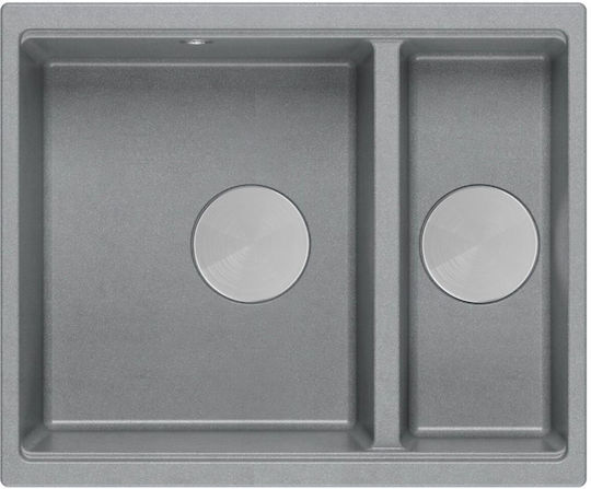 Quadron Drop-In Sink Synthetic Granite W56xD46cm Gray