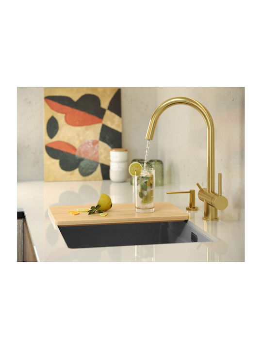 Quadron Drop-In Chiuvetă din Granit Sintetic L59.5xW45.1cm Negru