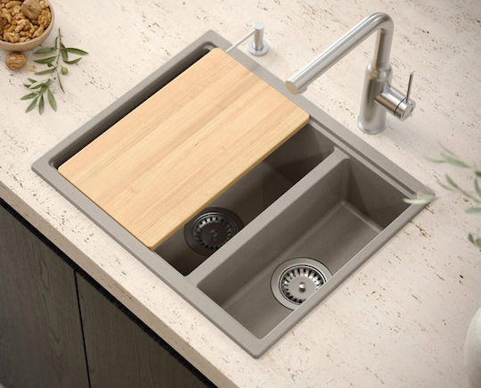Quadron Drop-In Chiuvetă din Granit Sintetic L56xW46cm Bej