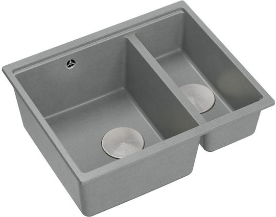Quadron Drop-In Sink Synthetic Granite W56xD46cm Gray
