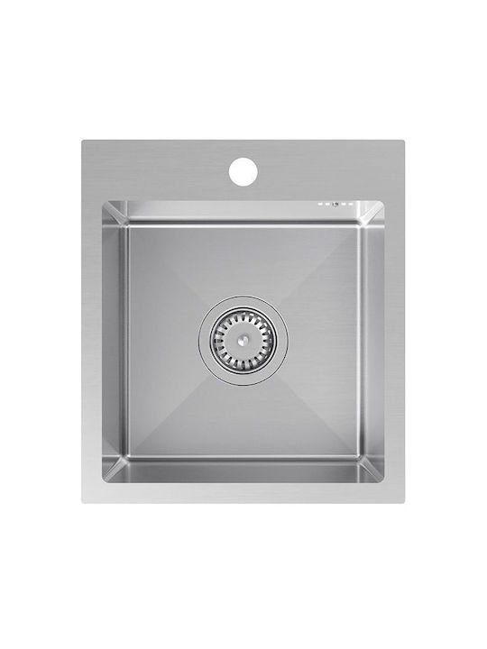 Quadron Drop-In Chiuvetă din Granit Sintetic L40xW45cm Argintiu