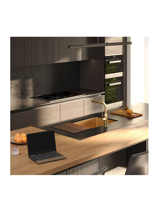Quadron Drop-In Sink Inox W74xD44cm Silver