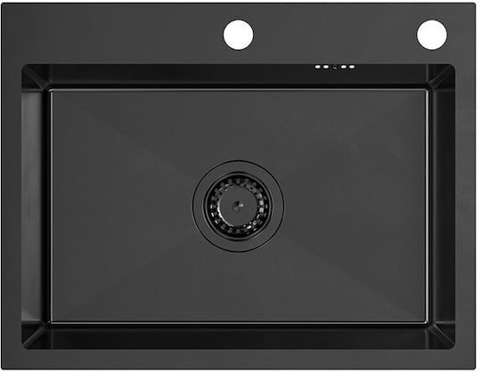 Quadron Ένθετος Νεροχύτης Inox Μ58xΠ45cm Μαύρος