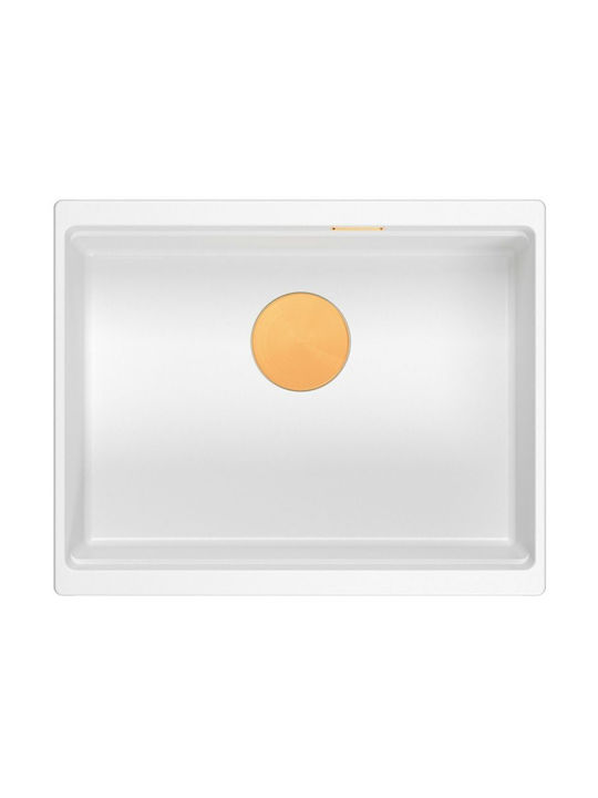 Quadron Drop-In Sink Synthetic Granite W59.5xD45.1cm White