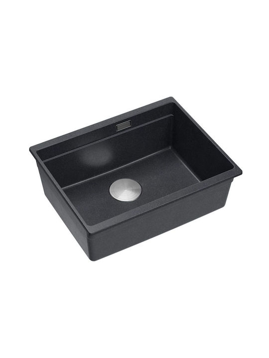 Quadron Drop-In Sink Synthetic Granite W59.5xD45.1cm Black