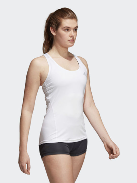 Adidas Damen Sportliche Bluse White