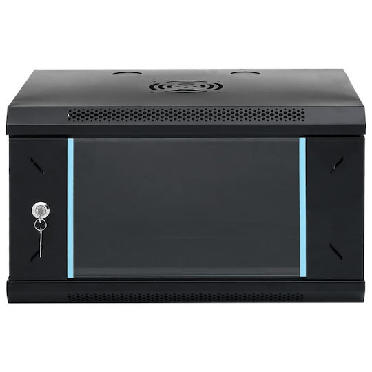 vidaXL Επιτοίχια Καμπίνα Rack 6U 53x40x30cm Μαύρο 30258