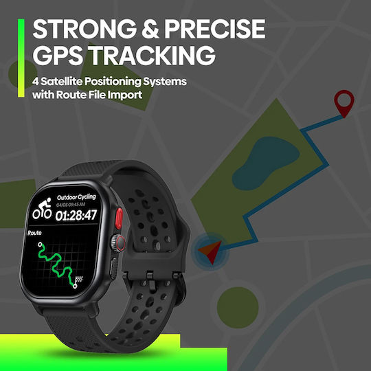 Zeblaze Beyond 3 Pro Aluminium 43mm Smartwatch με Παλμογράφο (Μαύρο)