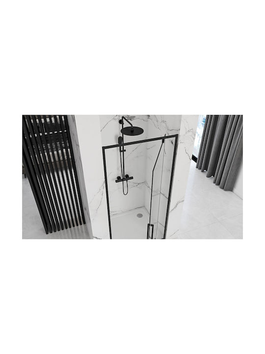 Rea Duschwand für Dusche mit Aufklappbar Tür 90x195cm