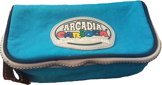 Carioca Oval Blaues Federmäppchen mit einem großen Fach 20x10x5
