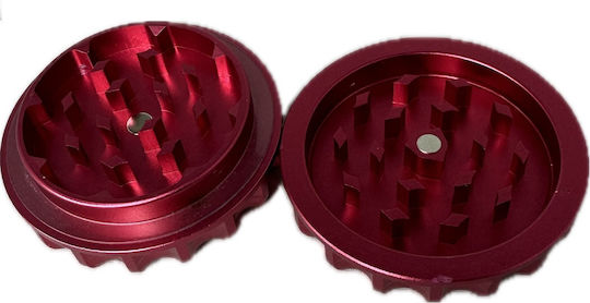 Τριφτησ-grinder Μεταλλικος 60χ28mm Μιας Θεσης Μαγνητικος Κοκκινος