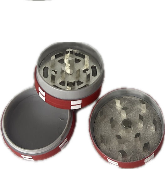 Τριφτησ-grinder Μεταλλ+πλαστ 40χ26mm 2 Θεσεων Poker Red