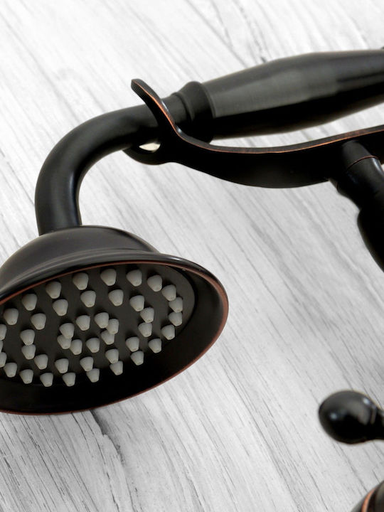 Rea Retro Retro Mischbatterie Badewanne Komplettes Set Schwarze