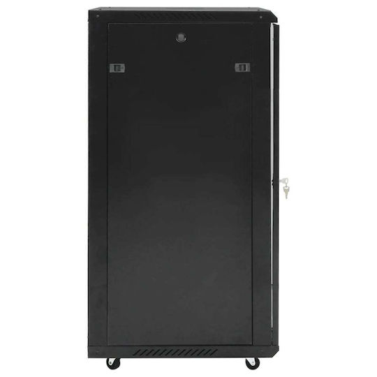 vidaXL С крака Рак кабинет 22U 60x60x120см Черен 30268