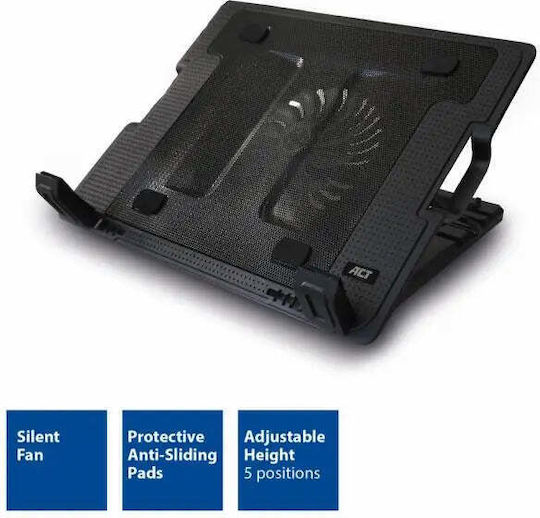 Act Cooling Pad για Laptop έως 17" με 1 Ανεμιστήρα