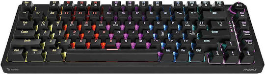 Savio Phenix ABS Ασύρματο Gaming Μηχανικό Πληκτρολόγιο 75% με Gateron Yellow Pro διακόπτες και RGB φωτισμό (Αγγλικό US)