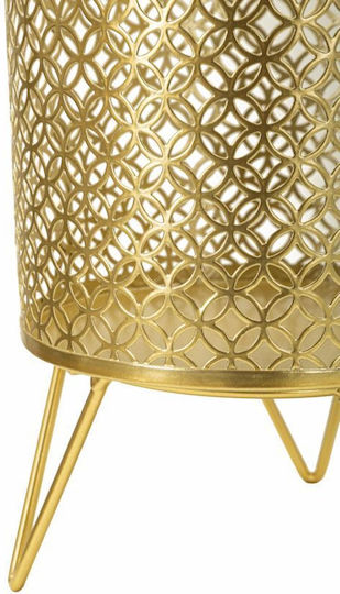 Mauro F Planter Metal Gold 16x16x20cm.