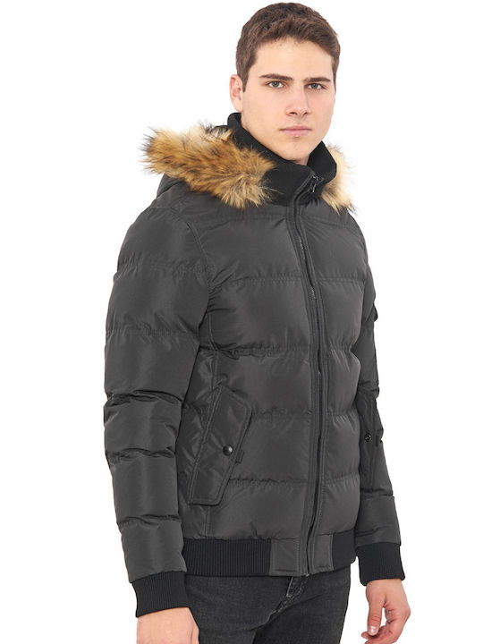 Vainas Jason Geacă pentru bărbați de iarnă Puffer Grey