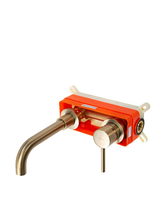 Rea Lungo Mixing Sink Faucet Gold