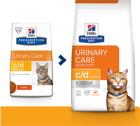 Hill's Pd Feline C D Multicare Urinary Care Κοτόπουλο 1.5kg 1.1kg