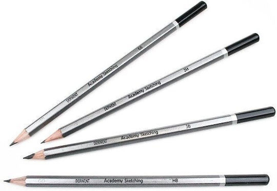 Derwent Academy Sketching Pencils Hexagonal Set 12 Hardness