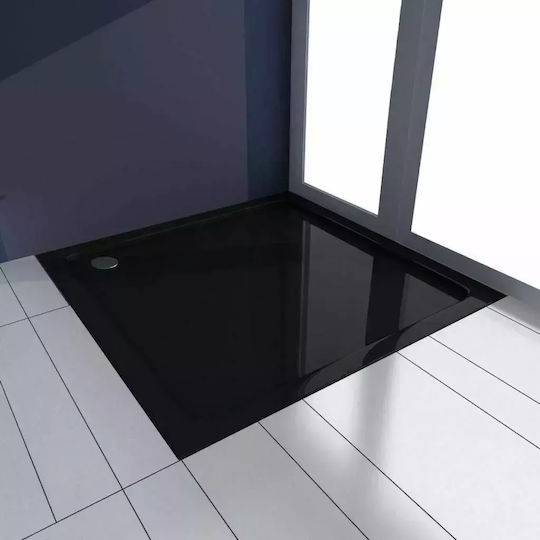 Rea Square Acrylic Shower Black Savoy 80x80cm