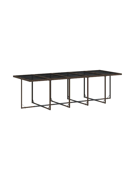 Garten- und Outdoor-Möbelsets Typsatz Speisesaal 11 Stück Braun mit Kissen