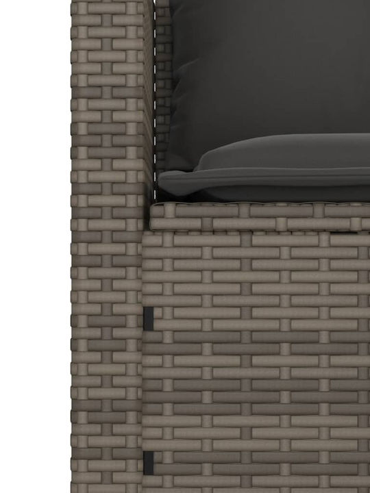 Set Cameră De Zi Pentru Exterior 3 Piese Gri Cu Perne